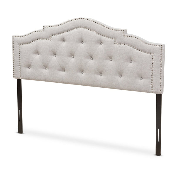 Baxton Studio Baxton Studio King Size Headboard - Modern Greyish Beige Upholstered Design with Button Tufting BBT6695-Greyish Beige-King HB-H1217-14