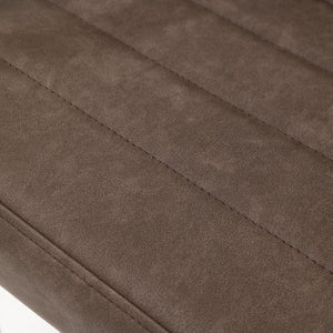 VIG Furniture Ivey Modern Vegan Leather Upholstered Chair With Matte Black Frame, Channel Tufting & Floor Guards Brown Dining Chair VGSWSFC118-BRN-A-DC