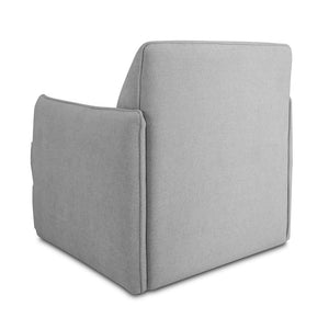 JLA Home Chapel Hill - Swivel Upholstered Accent Chair with 360° Rotation, High-Density Foam Comfort, Durable Wood Frame Light Grey CH100-0058