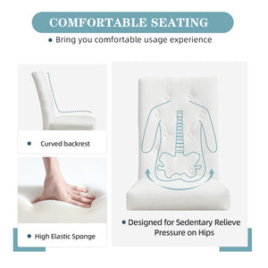 English Elm Set of 2 Modern Dining Chairs Plush Chenille Upholstery with Button-Tufting, S-Springs & Stainless Steel Legs Beige D772095826