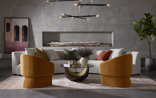 Sunpan SIERRA Nights Triptych Set of 3 - 40" x 60" Modern Art with Black Frame & Copper Leaf Accents A0349