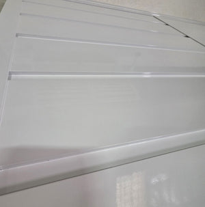 English Elm Haze Aluminum Outdoor Awning White Powder Coat Architectural Entry Door Weather Shield B2755P465796