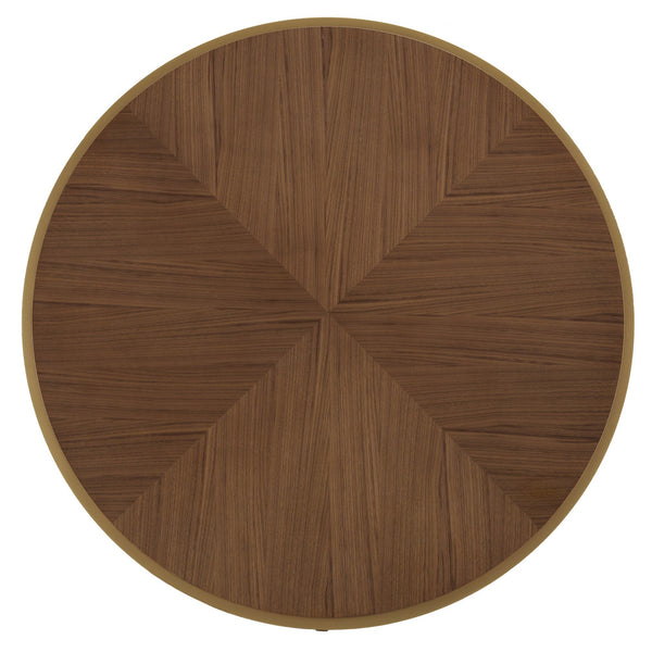 Round Dining Table with Gold Iron Base and Mdf Top for Modern Spaces
