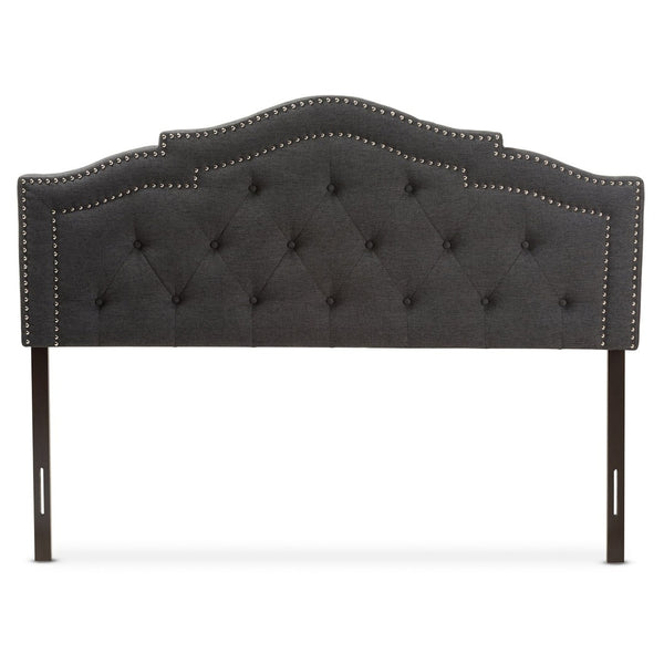 Baxton Studio Baxton Studio Edith Modern Upholstered Dark Grey Headboard with Adjustable Height & Button Tufting BBT6695-Dark Grey-Queen HB-H1217-20