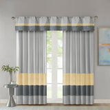 Madison Park Amherst Transitional Polyoni Pintuck Valance MP41-4375 Yellow