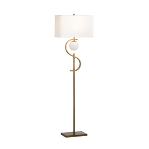 Crestview Collection 62.5"H Stylish Metal Floor Lamp With Elegant S-shaped Design, Led Nightlight & Versatile Lighting Options   Cvaer2156