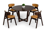 VIG Furniture Modrest Legacy - Modern Round Solid Walnut Beechwood Dining Table VGTSWESTON-DT