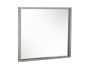 VIG Furniture Boston Faux Concrete Mirror W40xh34" — Modern Industrial Rectangular Frame, Lightweight Statement Piece VGANBOSTON-MIR