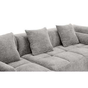 English Elm 101.2" Modular Chenille Sectional Sofa with Tufted Cushions and Deep Seating for Living Room N719S001890R