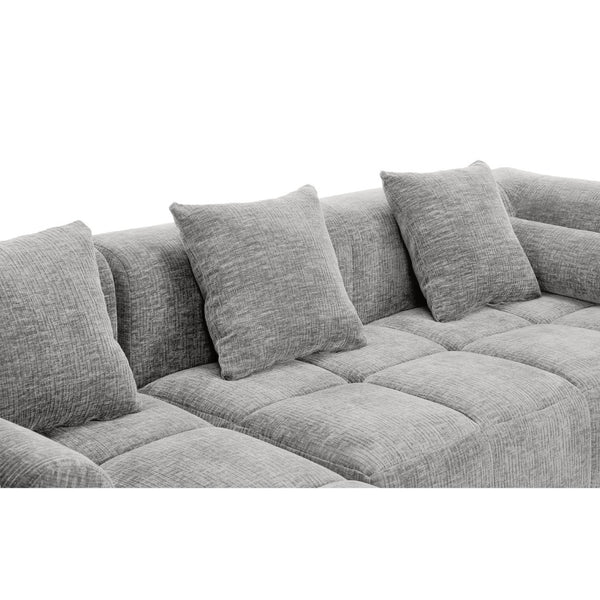 English Elm 101.2" Modular Chenille Sectional Sofa with Tufted Cushions and Deep Seating for Living Room N719S001890R