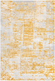 Unique Loom Finsbury Elizabeth Machine Made Abstract Rug Yellow, Ivory/Gray 5' 3" x 8' 0"
