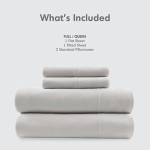 English Elm Cotton Blend Jersey Knit Sheet Set For Full Mattress - All-Season Comfort & Easy Care! B035P294162