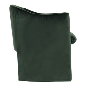 VIG Furniture Danube Velvet Upholstered Mid-Century Chair With Curved Channel Stitching And Ready-To-Use Comfort Green Dining Chair VGEUMC-9704CH-A-GRN