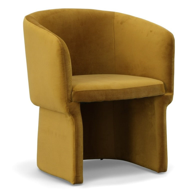 VIG Furniture Vassar Burnt Umber Velvet Dining Chair With Plush Foam, Ergonomic Back, Sturdy 264 Lb Capacity VGEUMC-9707CH-A-BR-DC