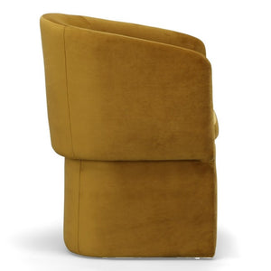 VIG Furniture Vassar Burnt Umber Velvet Dining Chair With Plush Foam, Ergonomic Back, Sturdy 264 Lb Capacity VGEUMC-9707CH-A-BR-DC