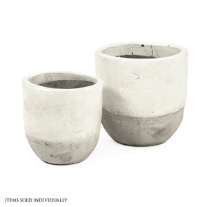 Zentique Distressed White Bowl with Handcrafted Stoneware Finish — Rustic Farmhouse Centerpiece for Serving W11 x H10.5 x D11 7793XL A25A