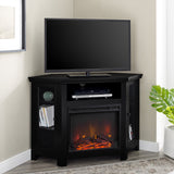 English Elm Walker Edison - Classic Glass-Door Fireplace Tv Stand For Tvs Up To 55" - Black