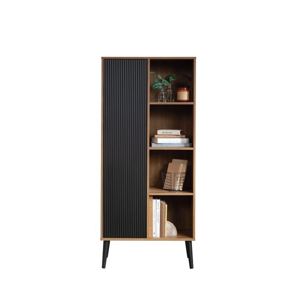 English Elm Storage Cabinet with Adjustable Shelves and Levelers for Compact Bathrooms, Kitchens, Laundry Rooms Natural Walnut B356P354488