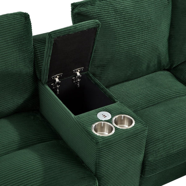 English Elm Swivel Barrel Accent Chair Chenille Tufted Round Club Seat for Living Room Lounge Green N719S002180F