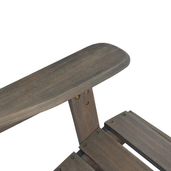 English Elm Christopher Knight Home® - Malibu Adirondack Chair - Foldable Acacia Wood, Rustic Comfort For Patios, Decks & Gardens N770P241668E