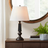 Martha Stewart Landsdown Traditional Black Faceted Table Lamp 24.25"H MT153-0069 Black