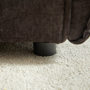 English Elm MH88" Convertible sleeper sofa with chenille upholstery, plush padded seats, rolled arms, 2 pillows Black W1193S00106