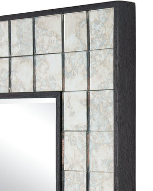 Currey & Company Mosaico Rectangular Mirror - Stunning Beveled Design In Antique Tiles, Perfect For Any Home Décor Ivory Mango Wood ,Glass 1000-0166-currey-company