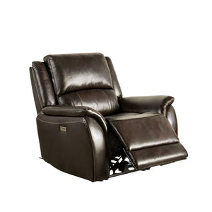 English Elm Transitional Multi-Function Glider Recliner with Channel Back, Cup Holders, Hidden Storage, Upholstered Comfort Espresso 44 L x 35 W x 30 H B2741P387644
