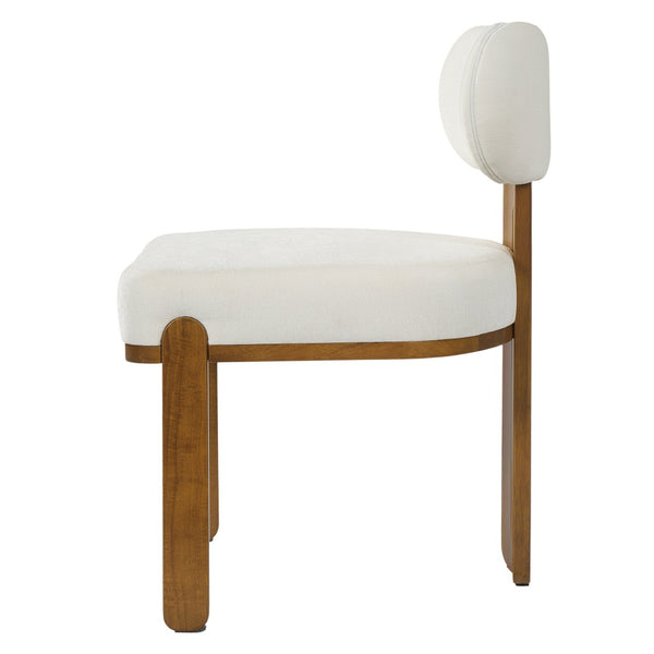 English Elm Mid-century Modern Rattan Cane Back Dining Chair Set Rubberwood Frame Upholstered Seat N768P437935W
