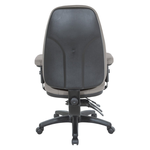 OSP Home Furnishings Professional High Back Ergonomic Office Chair with Lumbar Support and Padded Adjustable Arms Stratus EC4300-R103