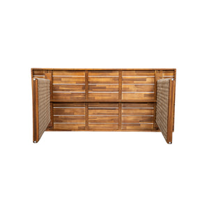English Elm Christopher Knight Home® - Outdoor Acacia Wood Dining Table Set With Bench - Weather-Resistant, Easy Assembly, Custom Colors N773OD00039B