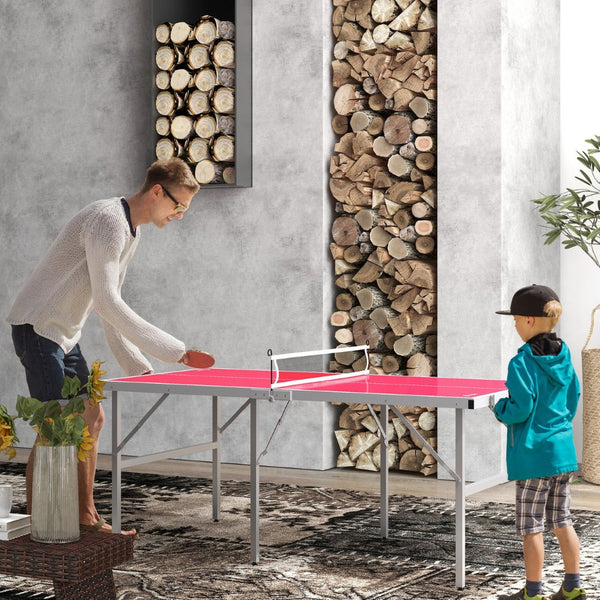 English Elm Soozier Foldable Table Tennis Set with Aluminum Frame Net Paddles Balls Indoor Outdoor W2225P200634