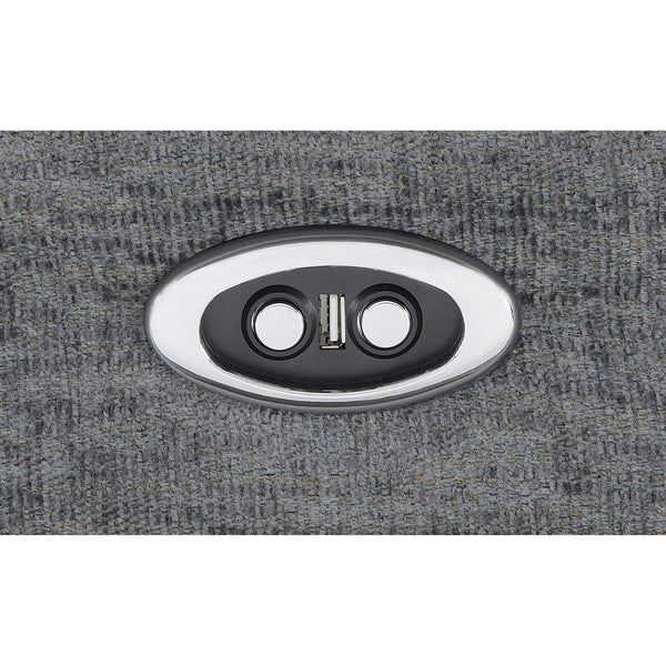 English Elm Pannen Charcoal Upholstered Power Glider Recliner with Pocket Coil Support, Space-Saving Design and Smooth Electric Recline B062P328626