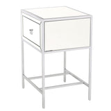 Christopher Knight Home® - Noble House - Inka Mirrored Silver 1 Drawer Side Table