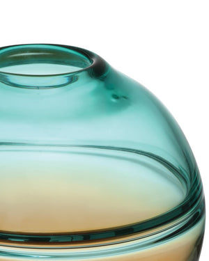 Currey & Company Tapio Vase Set Of 3 - Stunning Mouthblown Glass Vases In Aqua, Amber & Green For Elegant Decor Multi,Color Glass 1200-1011-currey-company