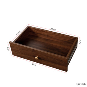 English Elm Kitchen Pantry Hutch Cabinet with Microwave Stand, Spacious Buffet Sideboard for Organized Kitchens Walnut W331P309435