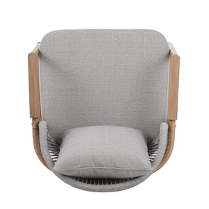 English Elm Christopher Knight Home® - Orla Outdoor Rope Club Chairs Set Of 2 - Stylish Teak Finish & Taupe Cushions For Cozy Lounging N775P224519T-S2