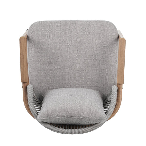 English Elm Christopher Knight Home® - Orla Outdoor Rope Club Chairs Set Of 2 - Stylish Teak Finish & Taupe Cushions For Cozy Lounging N775P224519T-S2