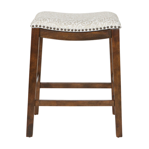 OSP Home Furnishings 24" Saddle Stool - Set of 2 Brown