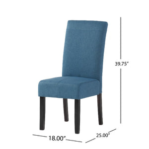 English Elm Hanford Upholstered Dining Chair Set of 2 with T-stitch Back and Tapered Legs N767P360602U