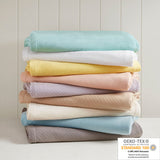 Madison Park Liquid Cotton Casual Blanket MP51N-4642 Blush