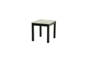 English Elm Majestic White Faux Marble 3pc Coffee & End Table Set with Black Legs, Modern Durable Living Room Design B011P237498