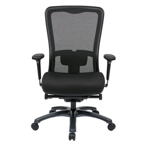 OSP Home Furnishings Progrid Ergonomic Mesh High Back Office Chair with Lumbar Support and Padded Seat 97720-30