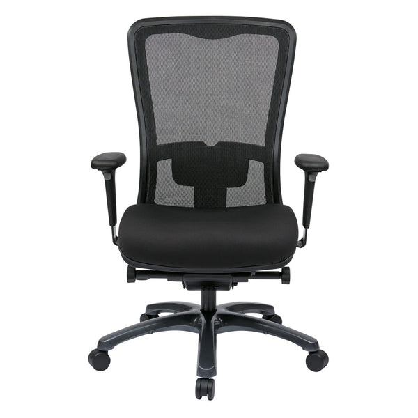 OSP Home Furnishings Progrid Ergonomic Mesh High Back Office Chair with Lumbar Support and Padded Seat 97720-30