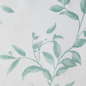 JLA Home Madison Park - Burnout Botanical Shower Curtain with Textured Burnout Detail, Water-Resistant, Machine Washable Elegance Seafoam MP70-6631