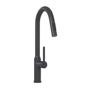 English Elm Bothwa Pull Down Kitchen Faucet with Stainless Steel Spout and Ceramic Cartridge Control Matt Black B2724P262920