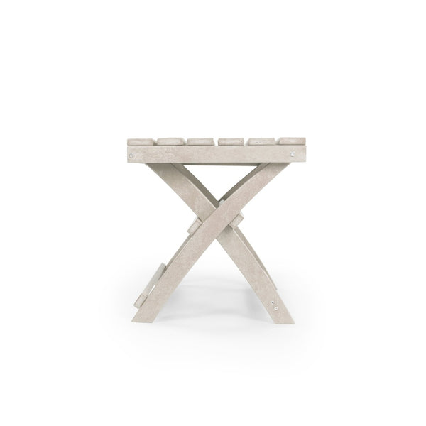English Elm Seaview Recycled Hdpe Outdoor Folding Side Table Uv Resistant Patio Deck Use Ivory B2745P409719