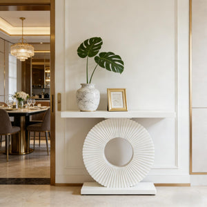 English Elm Hall Console Table Faux Marble Top Gold Geometric Base Modern Entryway Accent T3971P450520