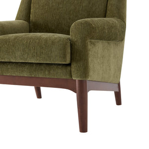English Elm Modern Boucle Accent Chair Sculpted Flared Arms Birch Legs Mid-century Living Room N723P426251G