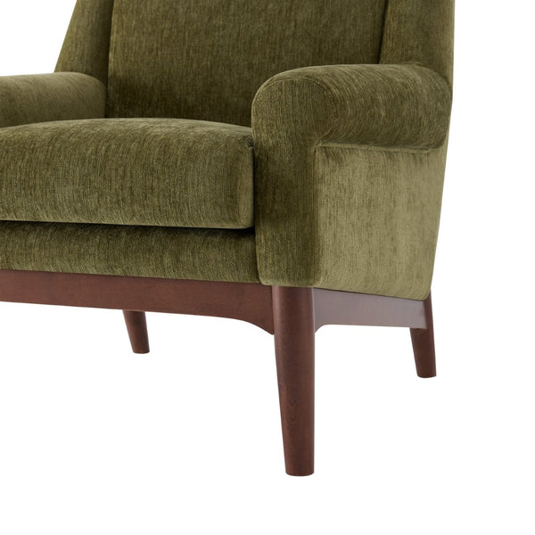 English Elm Modern Boucle Accent Chair Sculpted Flared Arms Birch Legs Mid-century Living Room N723P426251G